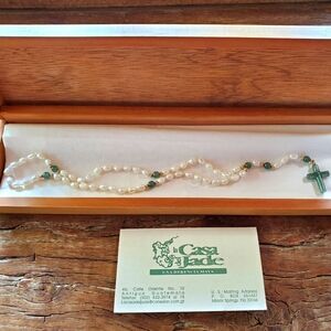 Pearl and Jade Rosary from Guatemala